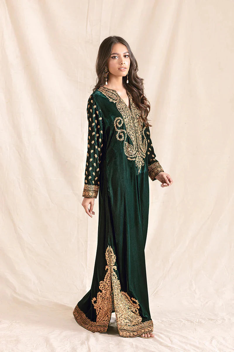 Etoile Dorée Emerald Kaftan