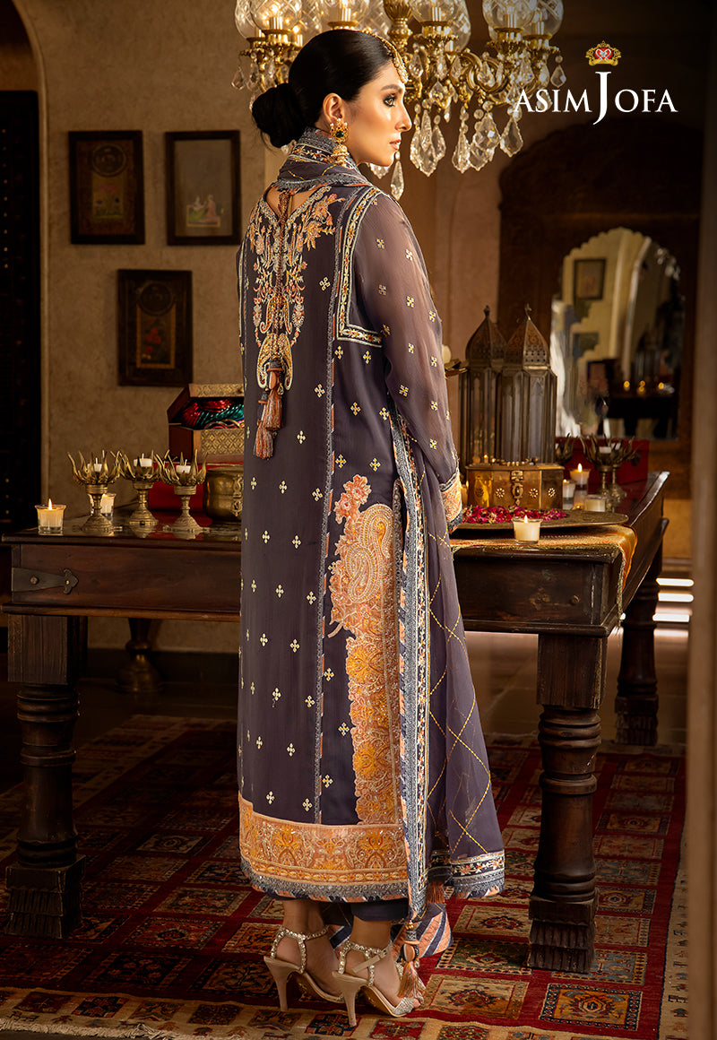 AJVF-04 EMBROIDERED CHIFFON 3 PCS