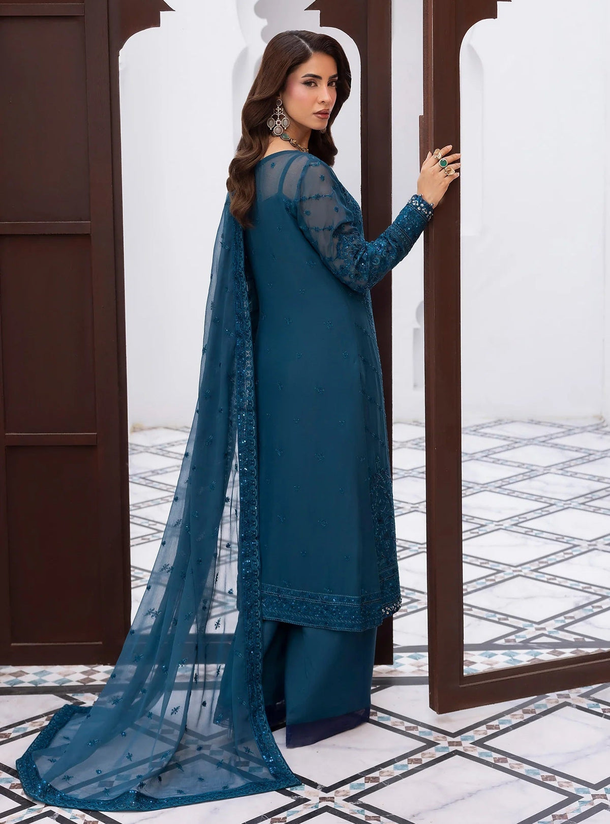 Gulaal Mist Luxury Chiffon Embroidered Unstitched 3PC Suit PA-234