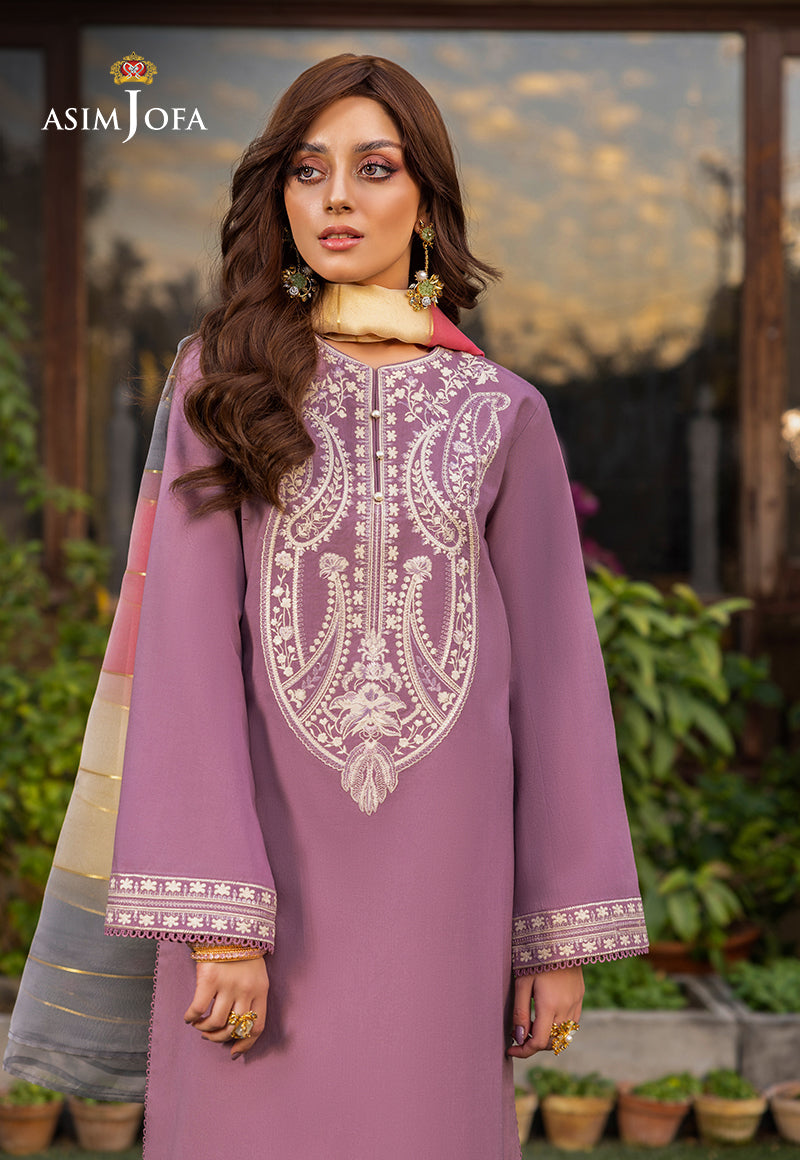 AJPB-98 EMBROIDERED RAW SILK 3 PCS