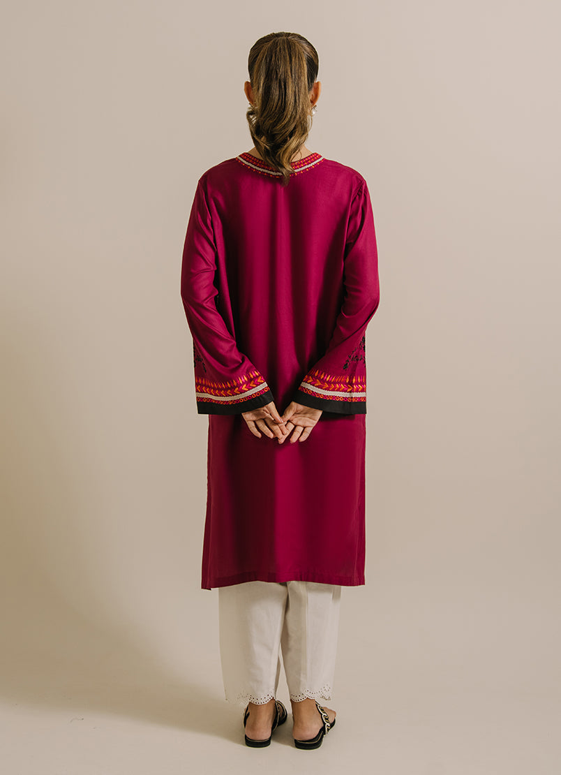 Embroidered Kurta - 13842271407020