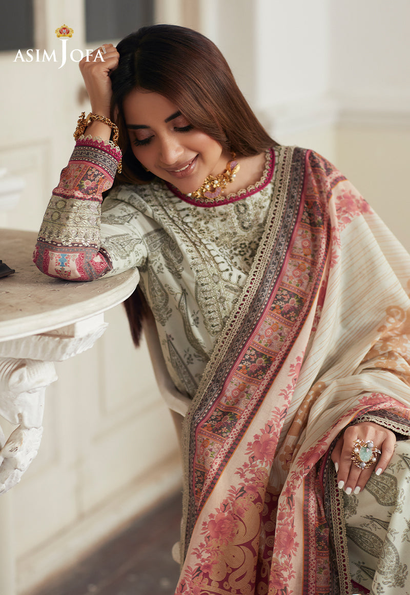 AJS-13 EMBROIDERED LAWN 2 PCS