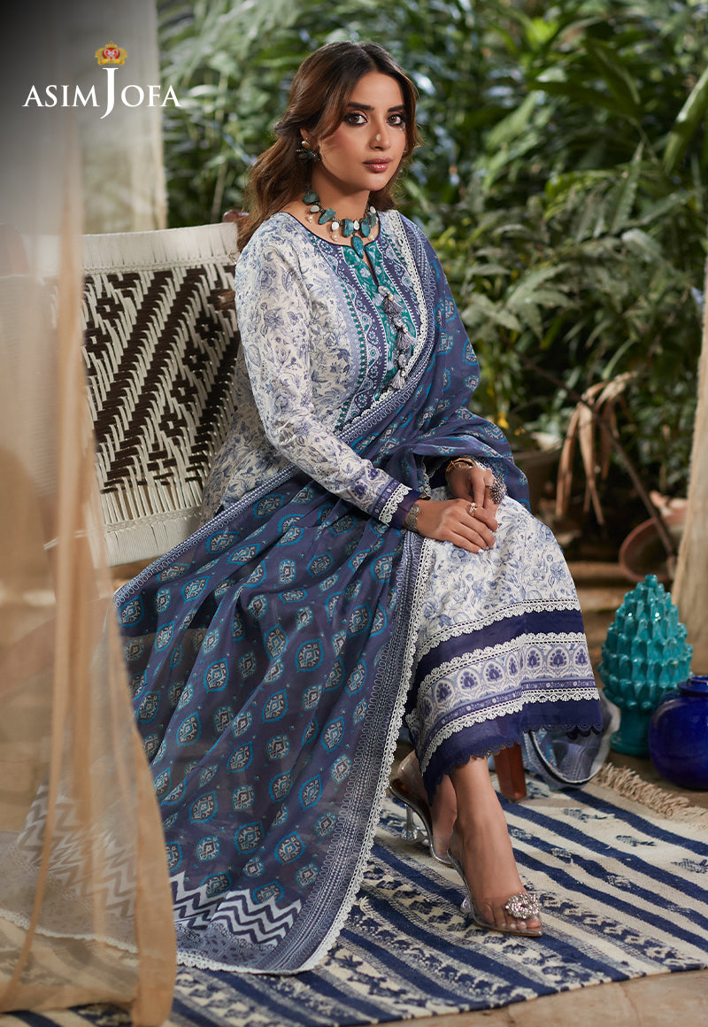 AJS-18 Designers Stitched LAWN 3 PCS