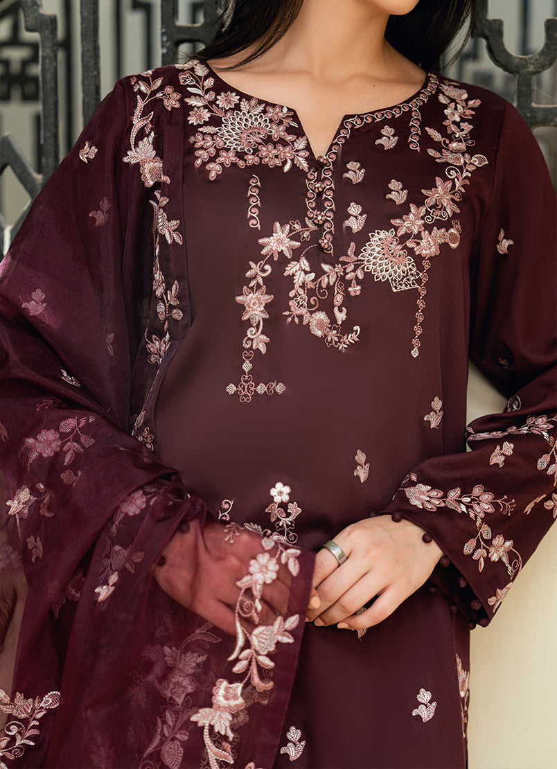 Embroidered 3 PC Suit