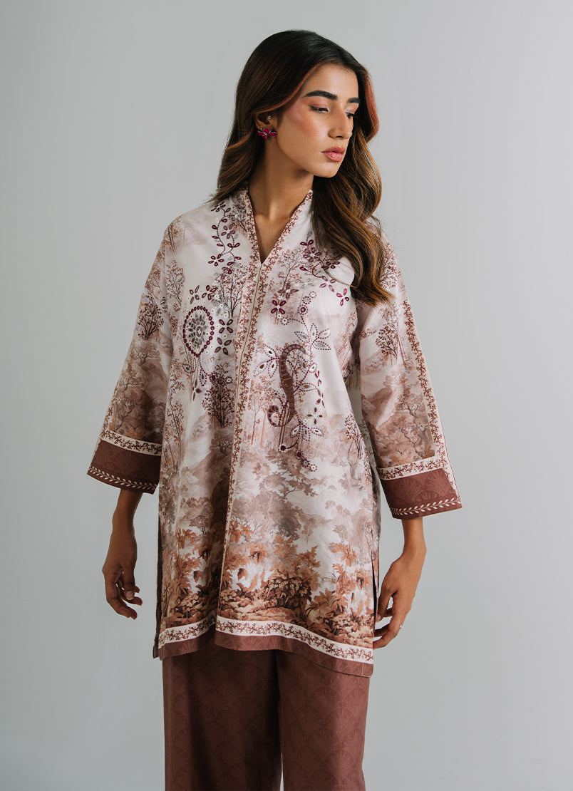 Printed Embroidered CO-ORD Set