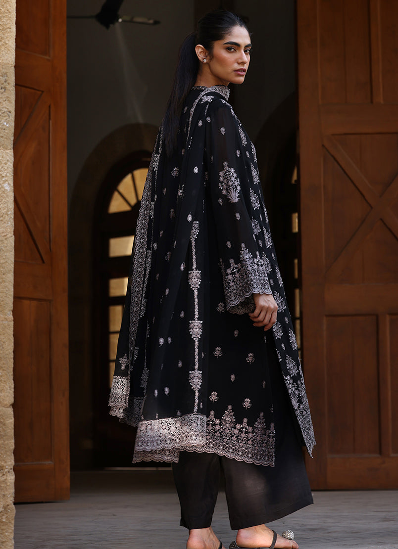 3 PC Chiffon Embroidered Suit12434501201040