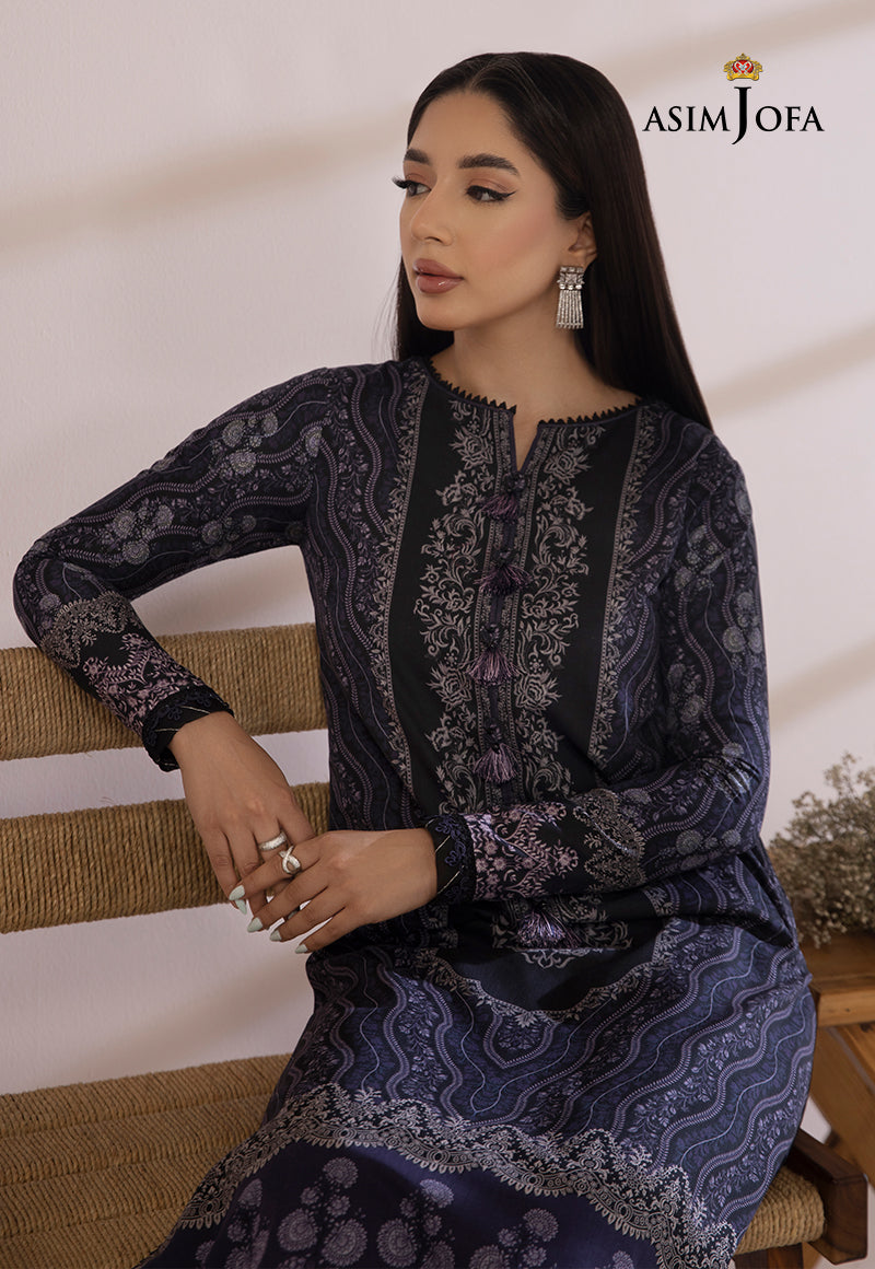 AJBPD-23 DESIGNERS STITCHED PRINTED CAMBRIC 2 PCS
