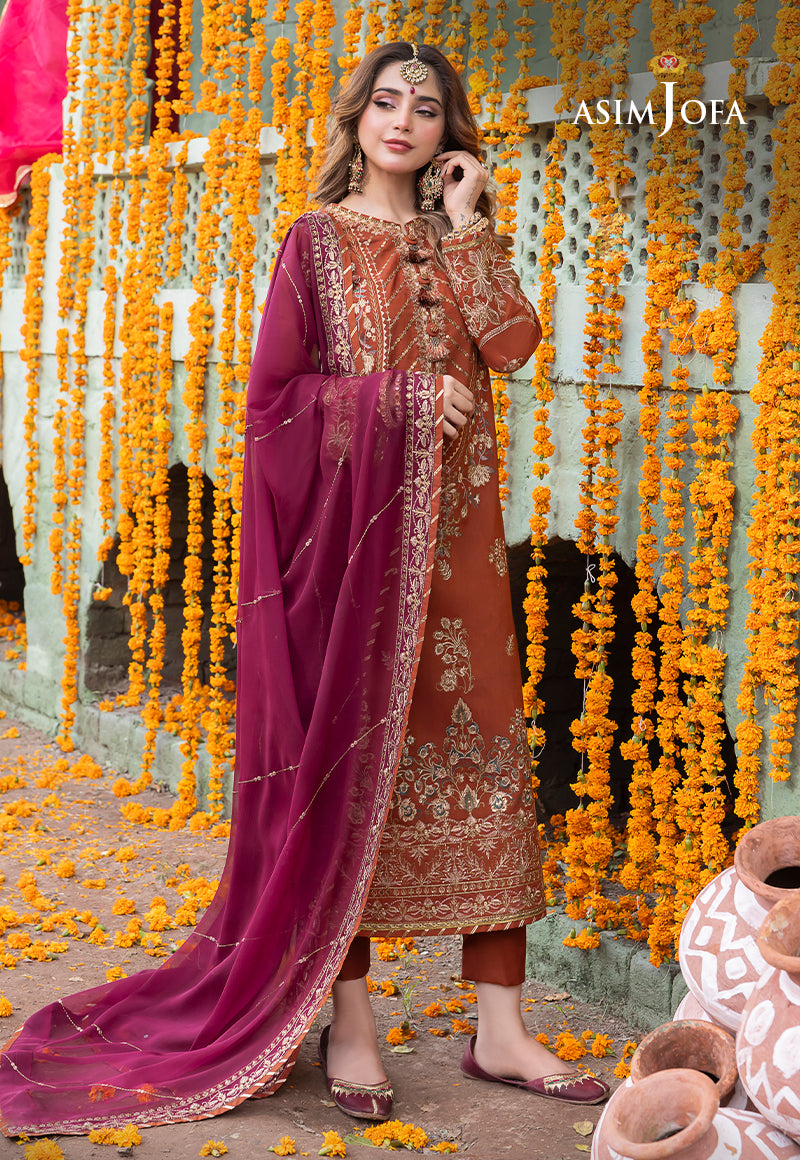 AJAB-14 EMBROIDERED LAWN SILK 3 PCS