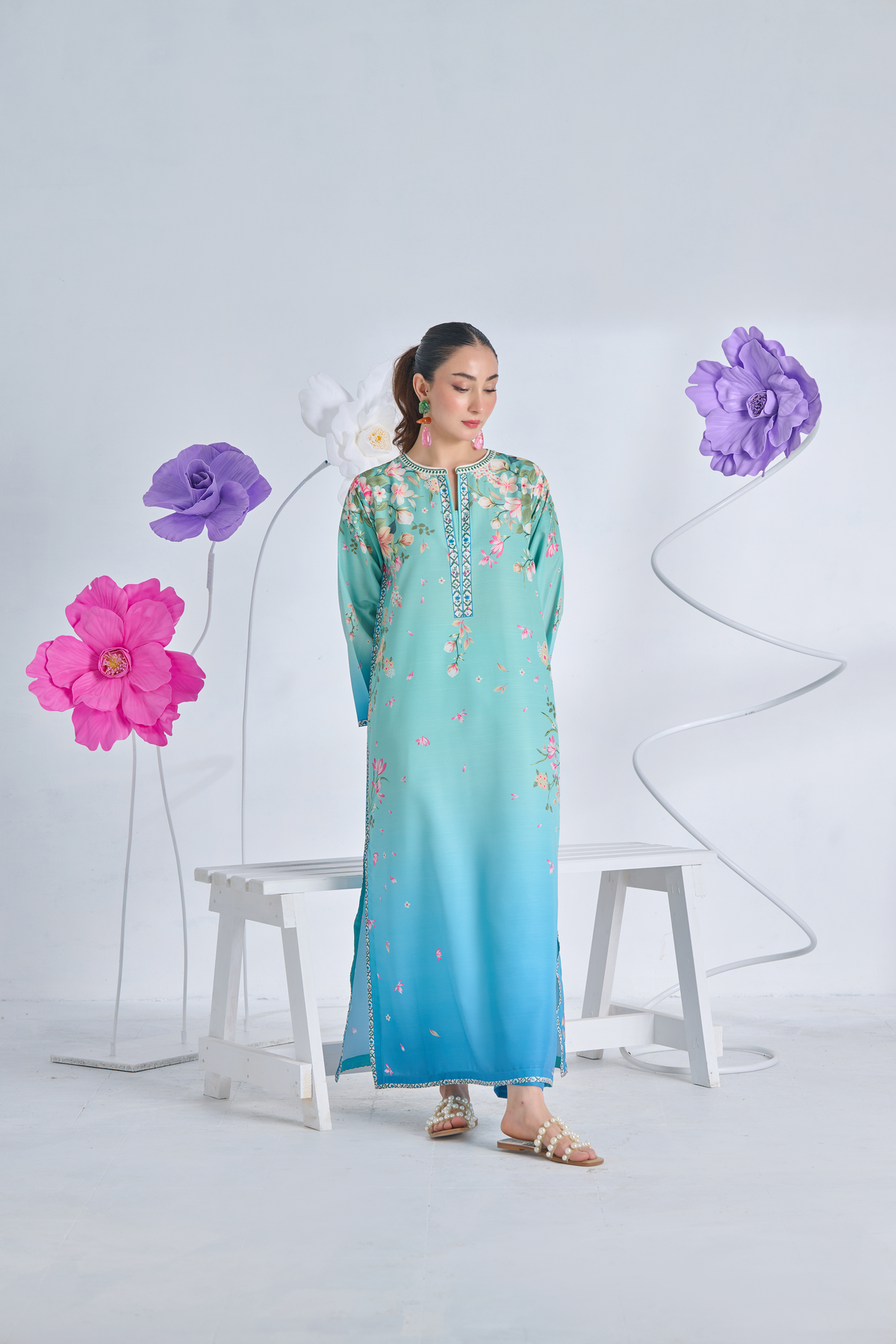 BLOOM OMBRE KAFTAN | 2-Piece