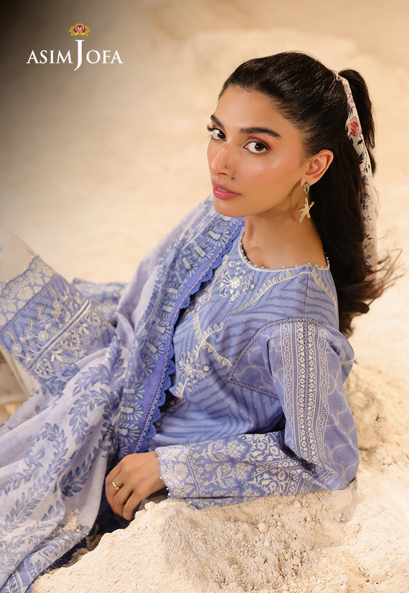 AJUBU-13 Printed Embroidered Lawn 3 Pcs