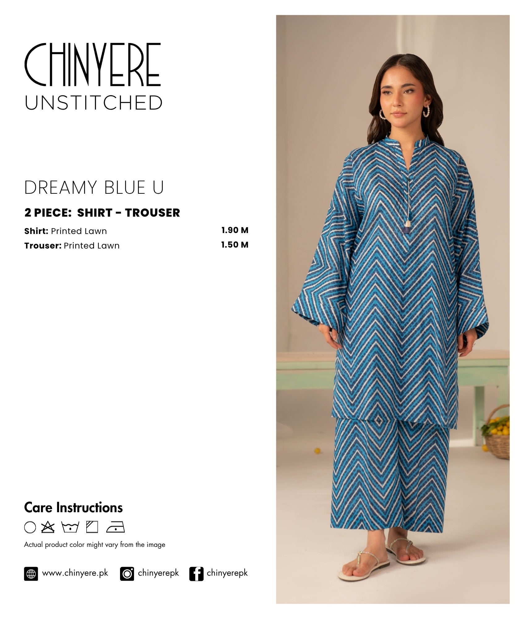 2 Piece Printed Lawn Printed Unstitched Suit (UC0103)