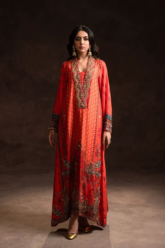 Ronaq '26 - Festive Orange Kaftan (D-03)