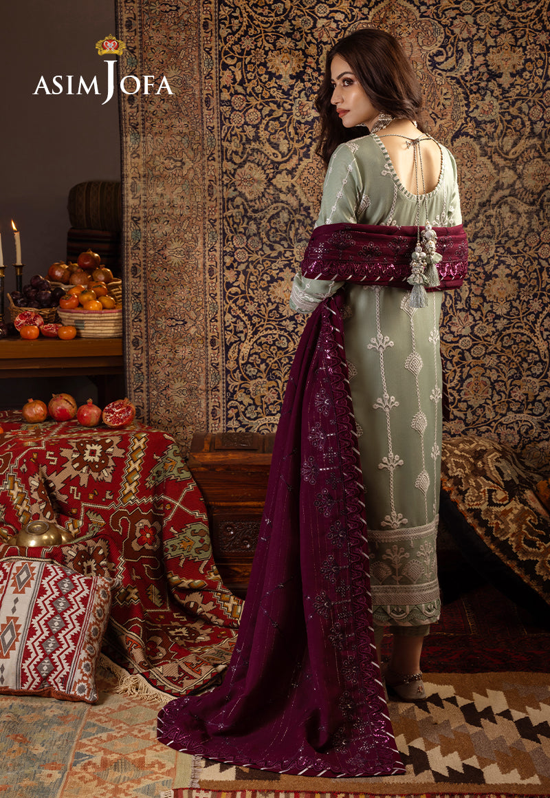 AJKTD-01 EMBROIDERED STITCHED 3 PCS
