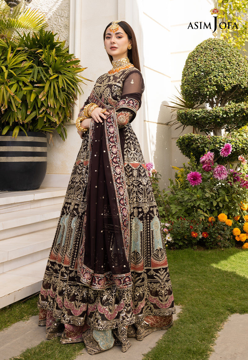 AJHJ-16 DESIGNERS STITCHED EMBROIDERED SILK 3 PCS