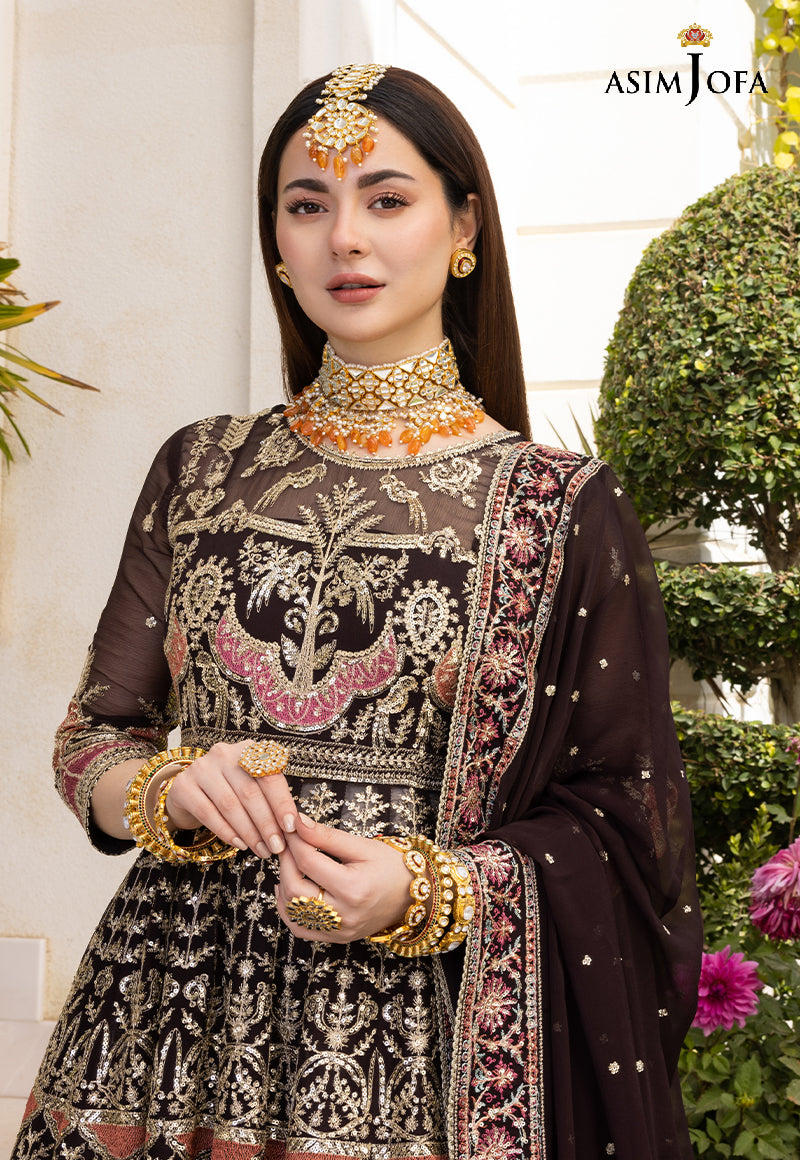 AJHJ-16 DESIGNERS STITCHED EMBROIDERED SILK 3 PCS