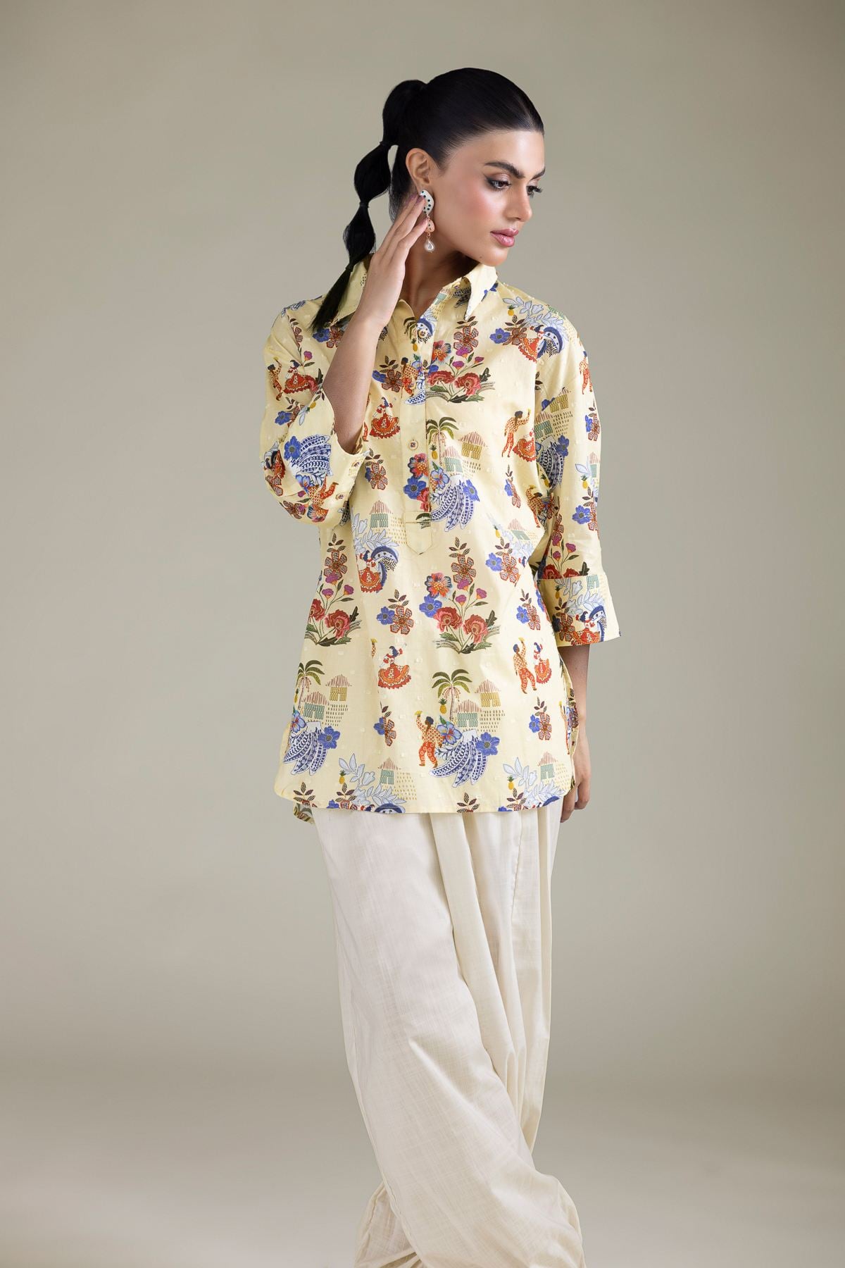 Floral Cambric Shirt