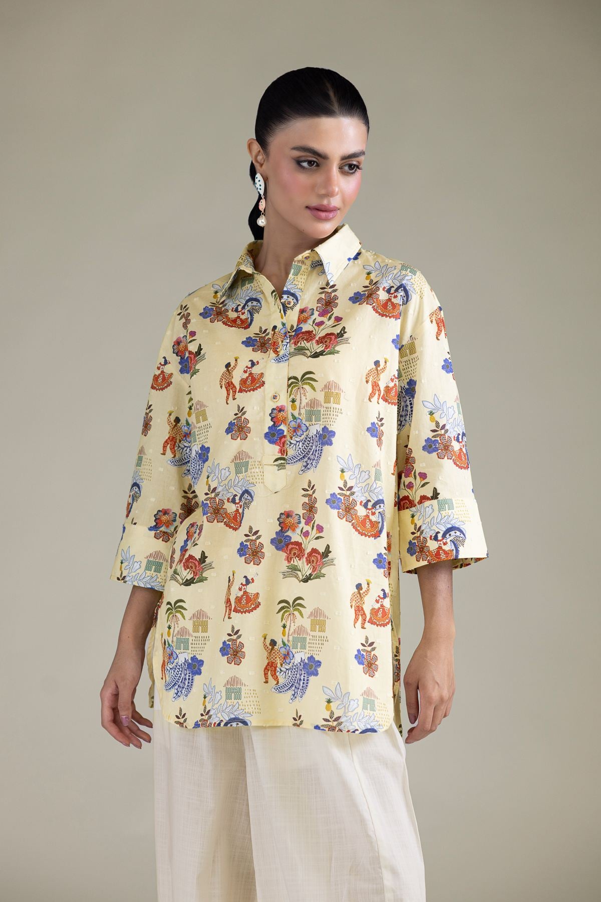 Floral Cambric Shirt