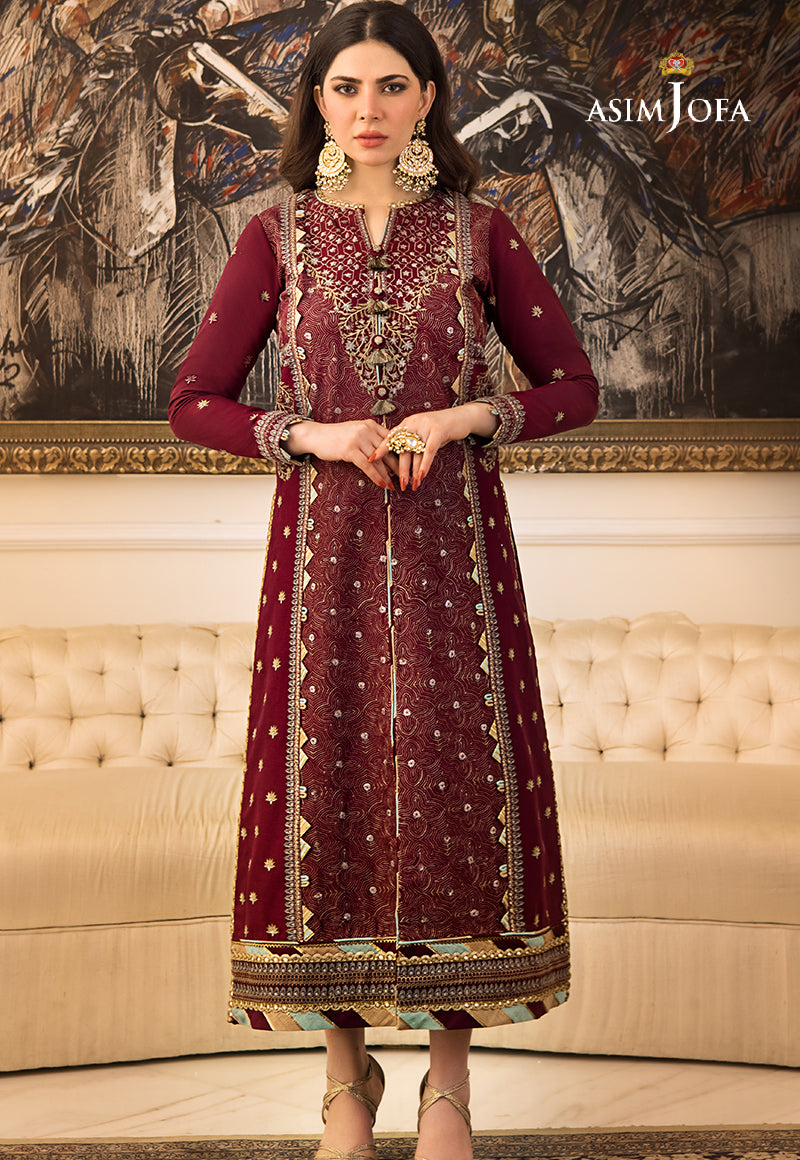 Ajlso-10 Unstitched 3 Pcs Shirt Dupatta Trouser