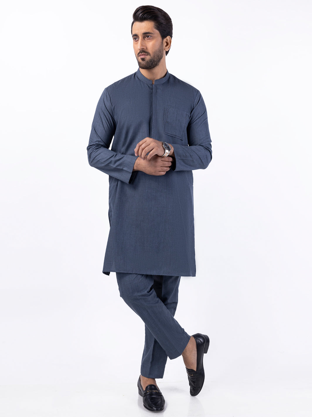 Grey Blended Kurta Trouser - AL-KT-3066
