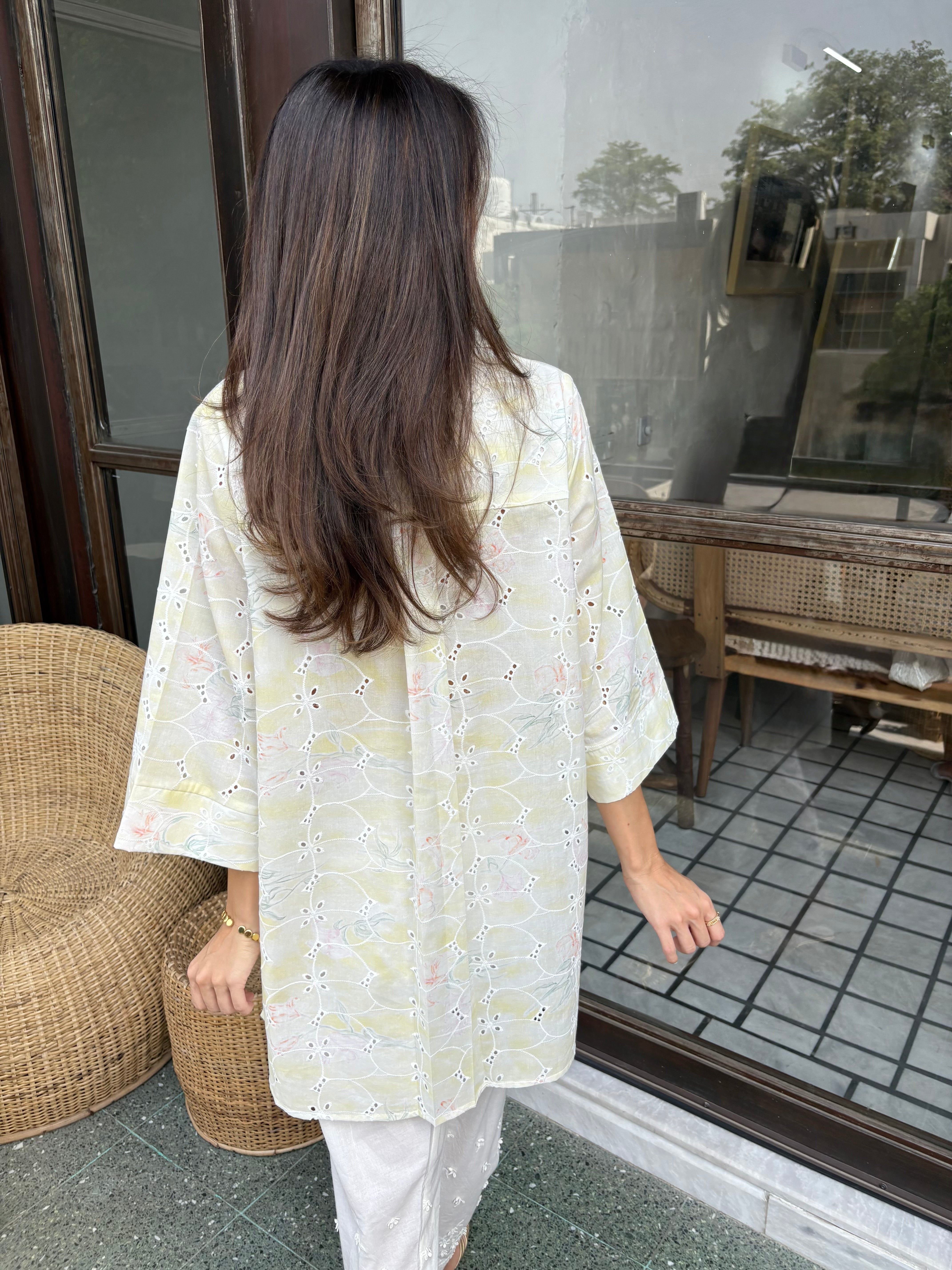 Yellow Lawn Toby Tunic with Tulip Shalwar