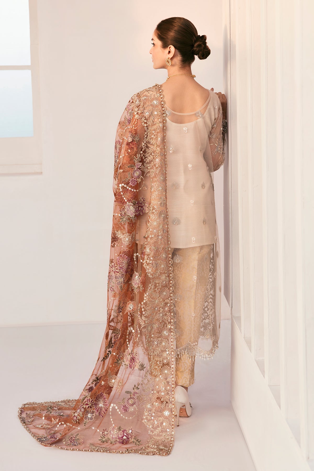EMBROIDERED NET CH11-03 STITCHED