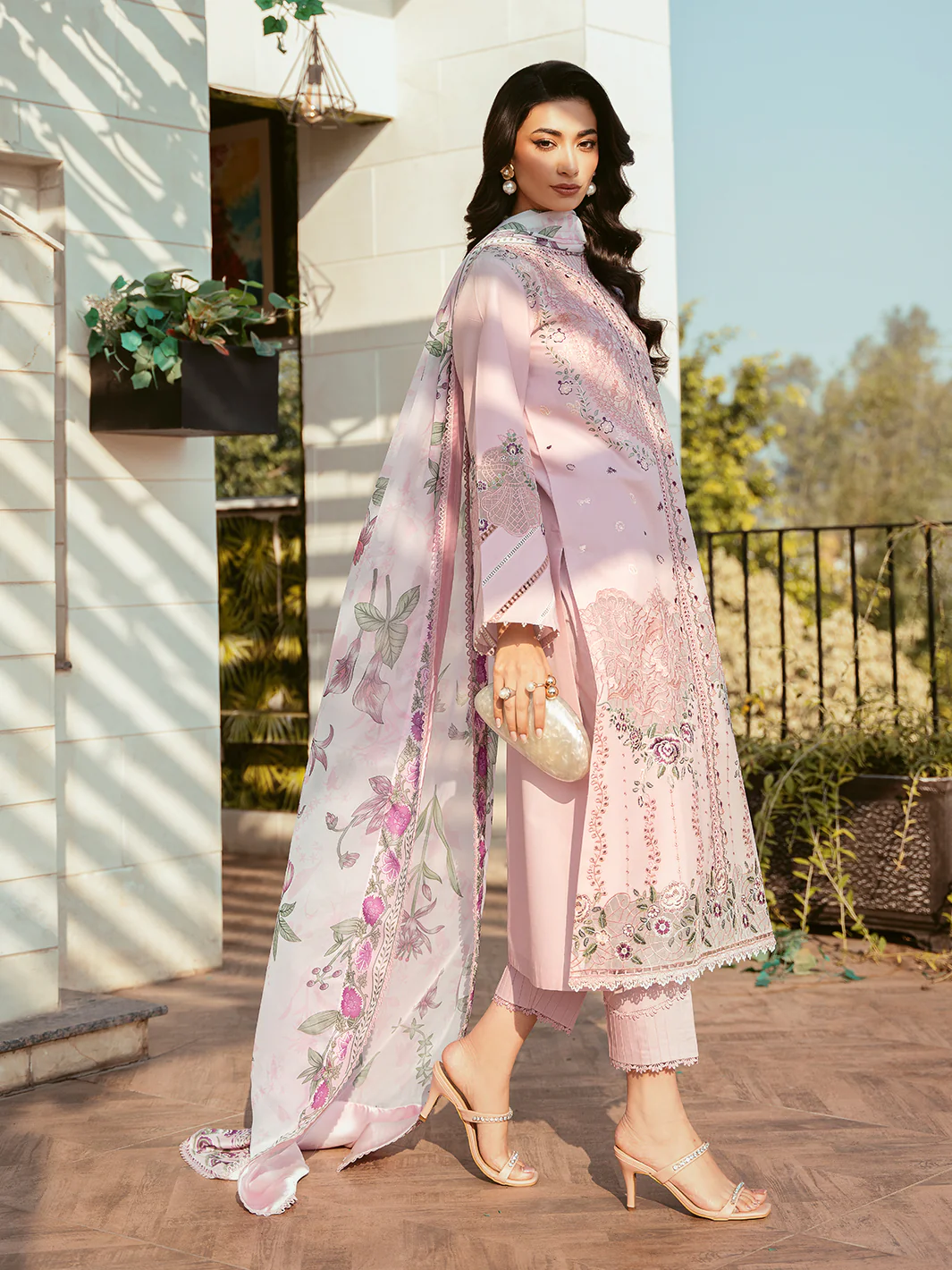 Bin Ilyas Luxury Lawn Embroidered Unstitched Collection 313-B