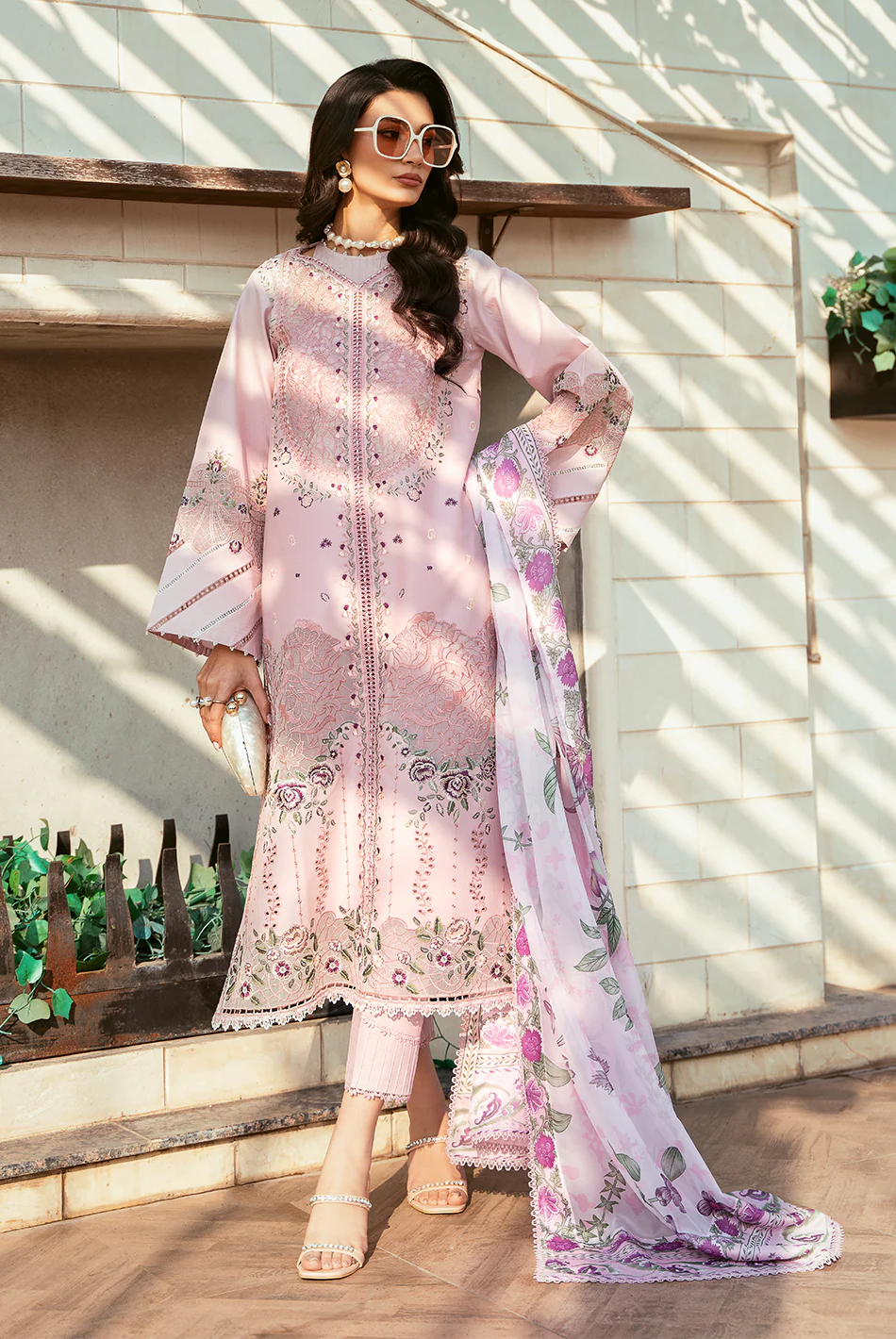 Bin Ilyas Luxury Lawn Embroidered Unstitched Collection 313-B