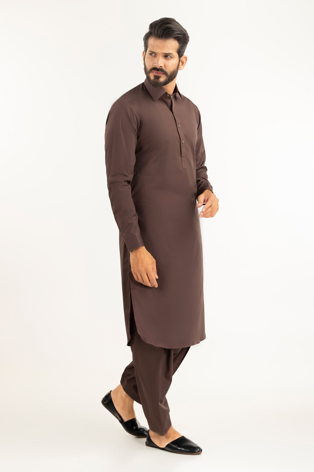 Red Gold Latha Unstitched Fabric Cotton-Lf