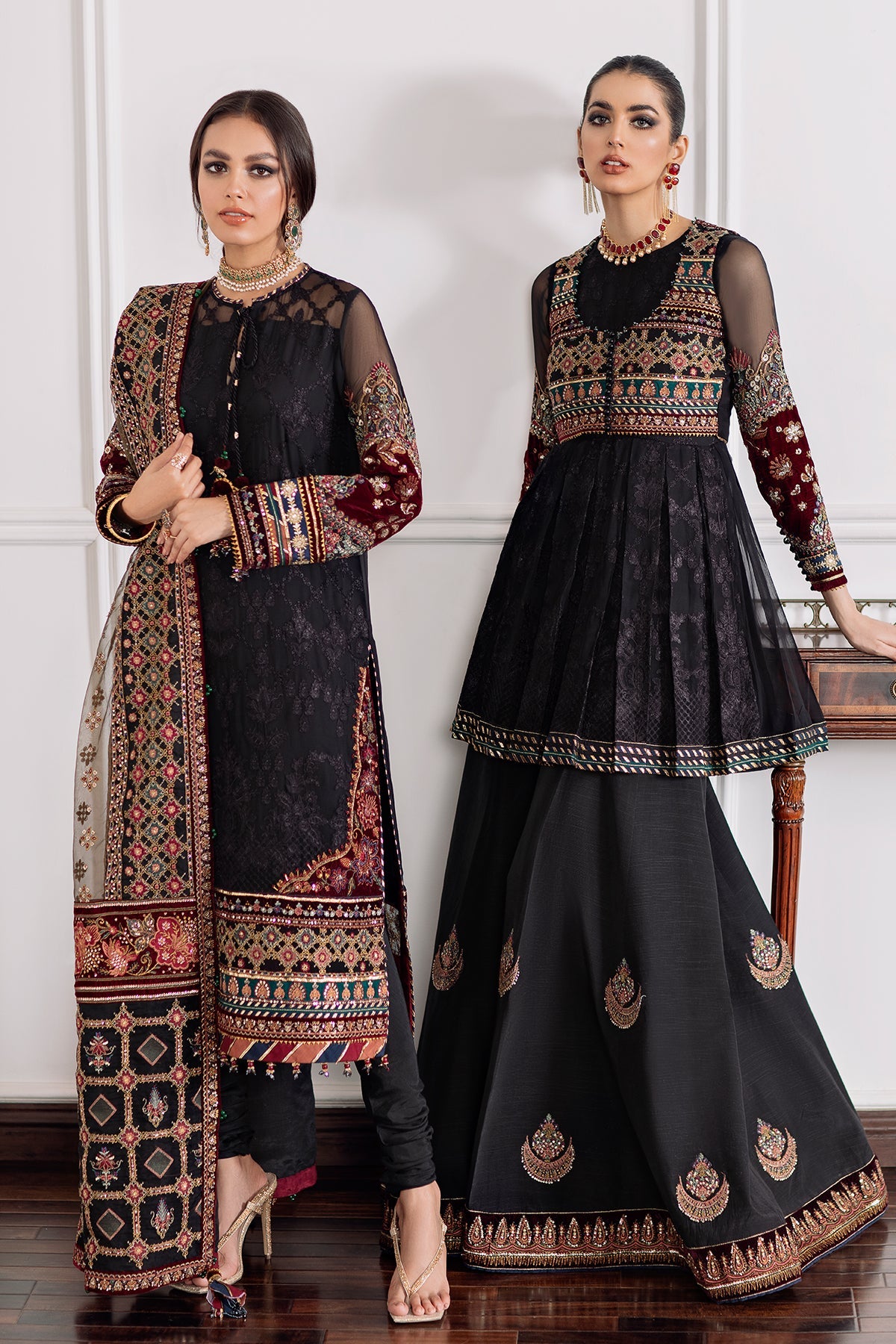 EMBROIDERED CHIFFON CH09-04 STITCHED