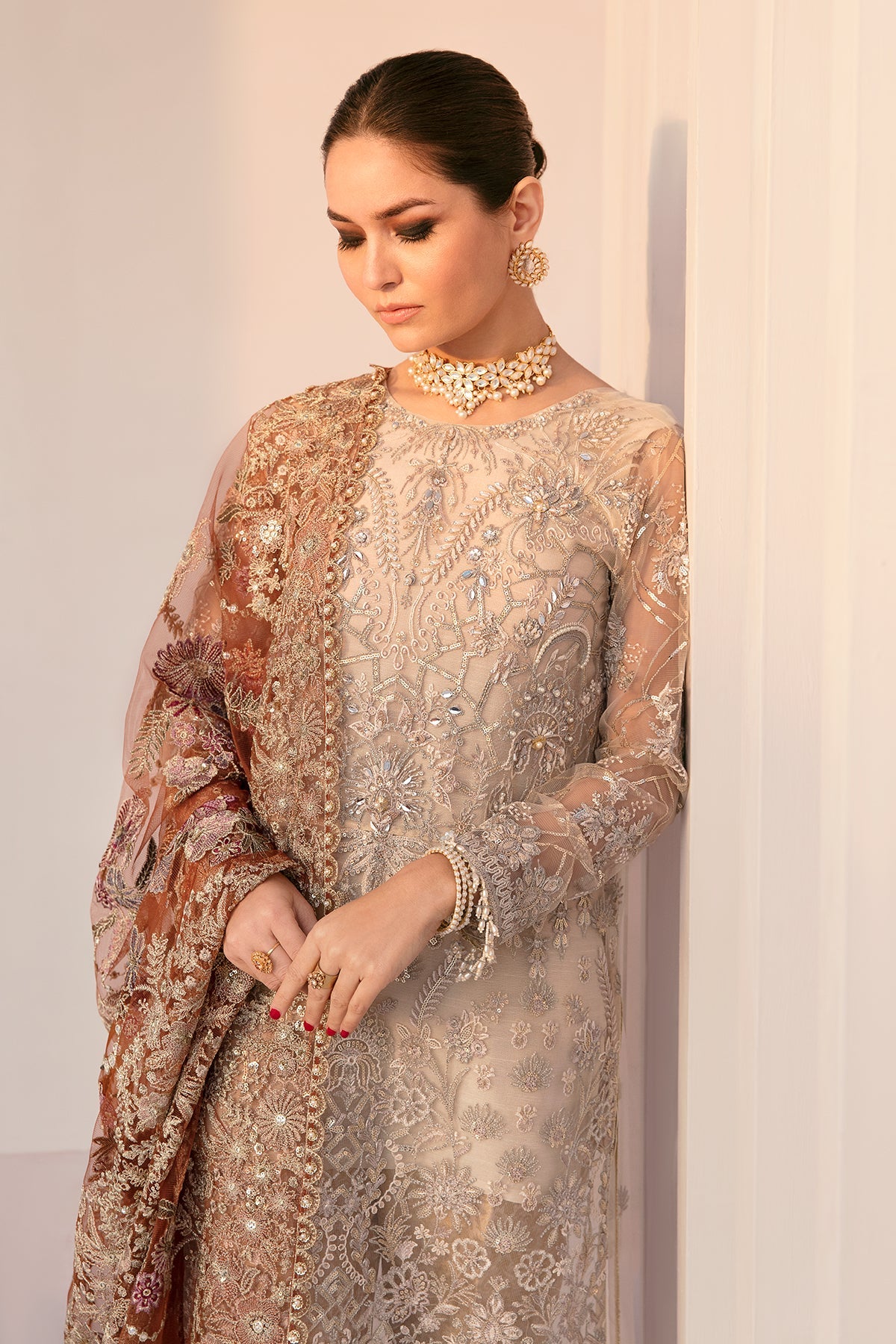 EMBROIDERED NET CH11-03 STITCHED