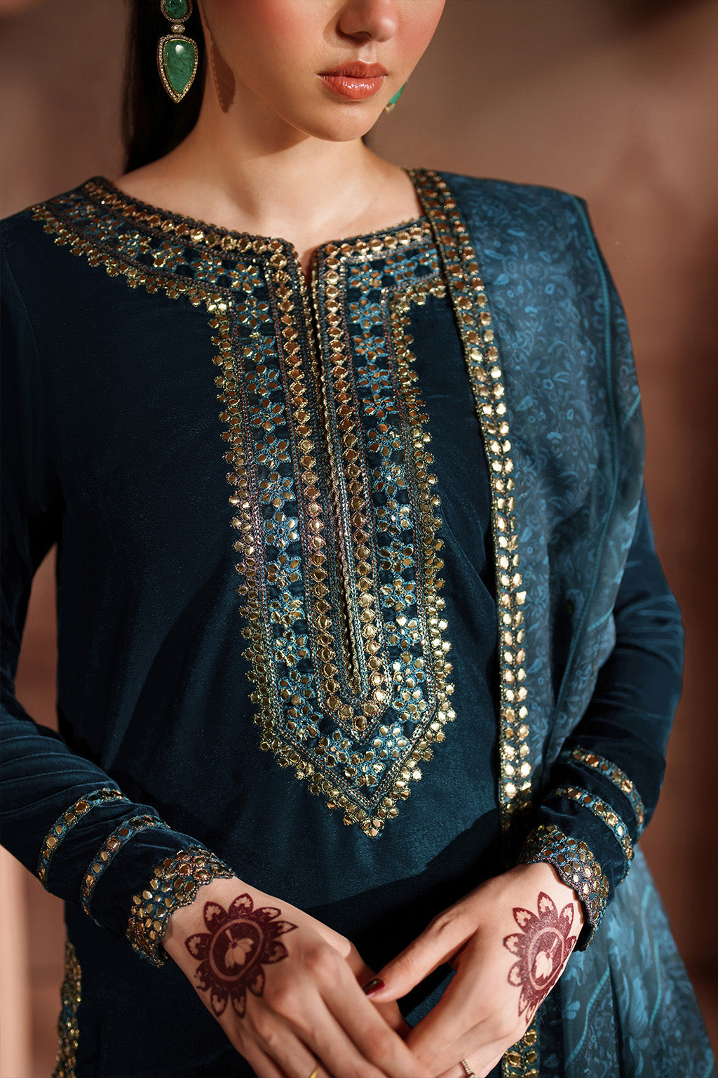 IV-64 Embroidered Velvet