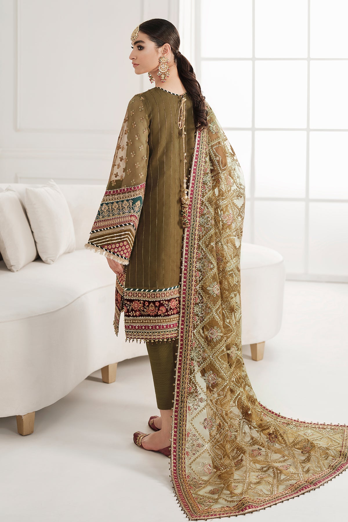 EMBROIDERED CHIFFON CH10-06 STITCHED
