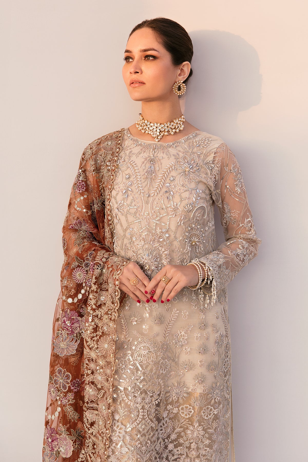 EMBROIDERED NET CH11-03 STITCHED