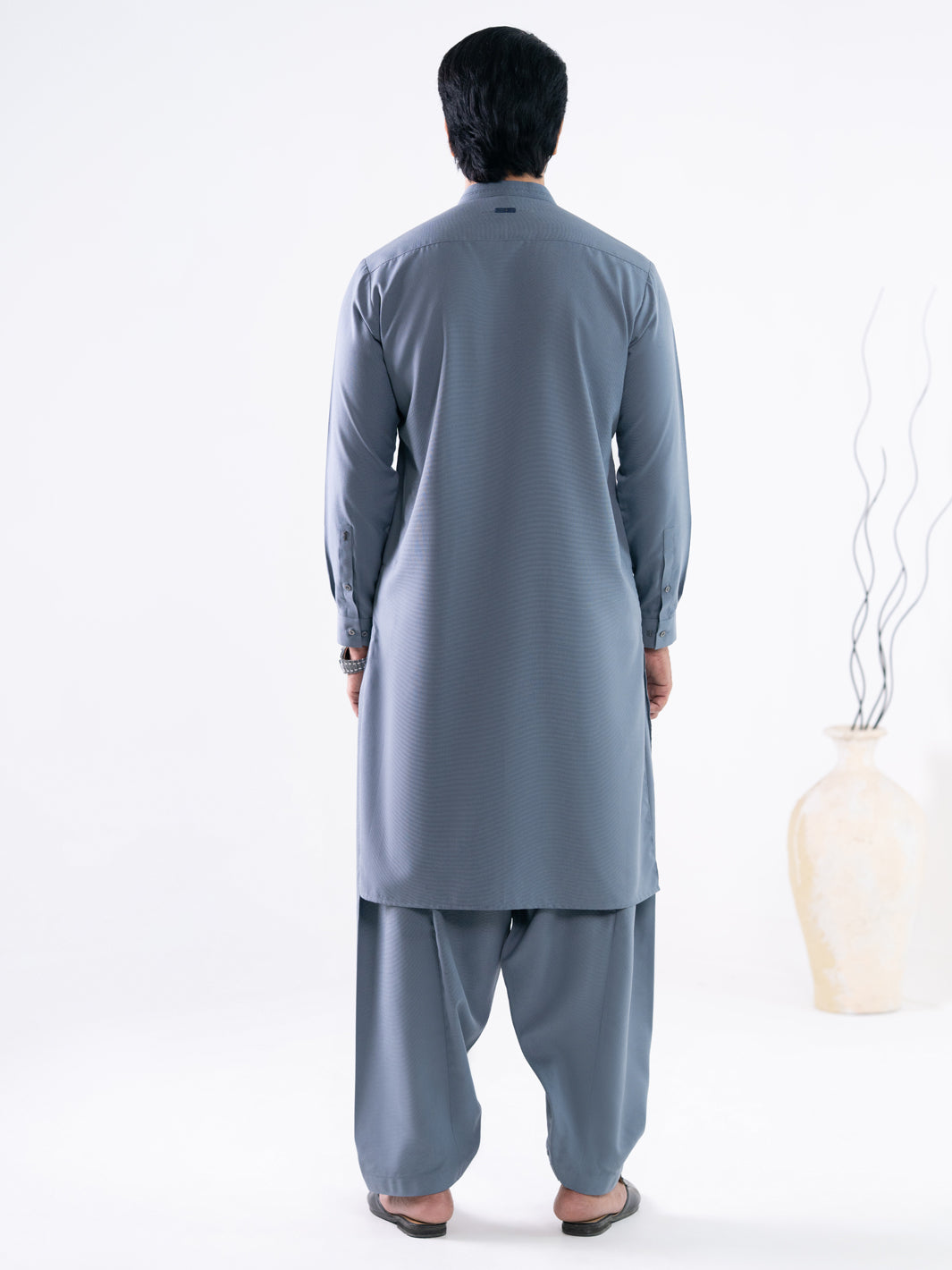 Grey Cut & Sew Kameez Shalwar - AL-KS-3347A