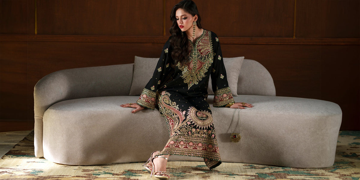 EMBROIDERED KAFTAN (E1098/104/902)