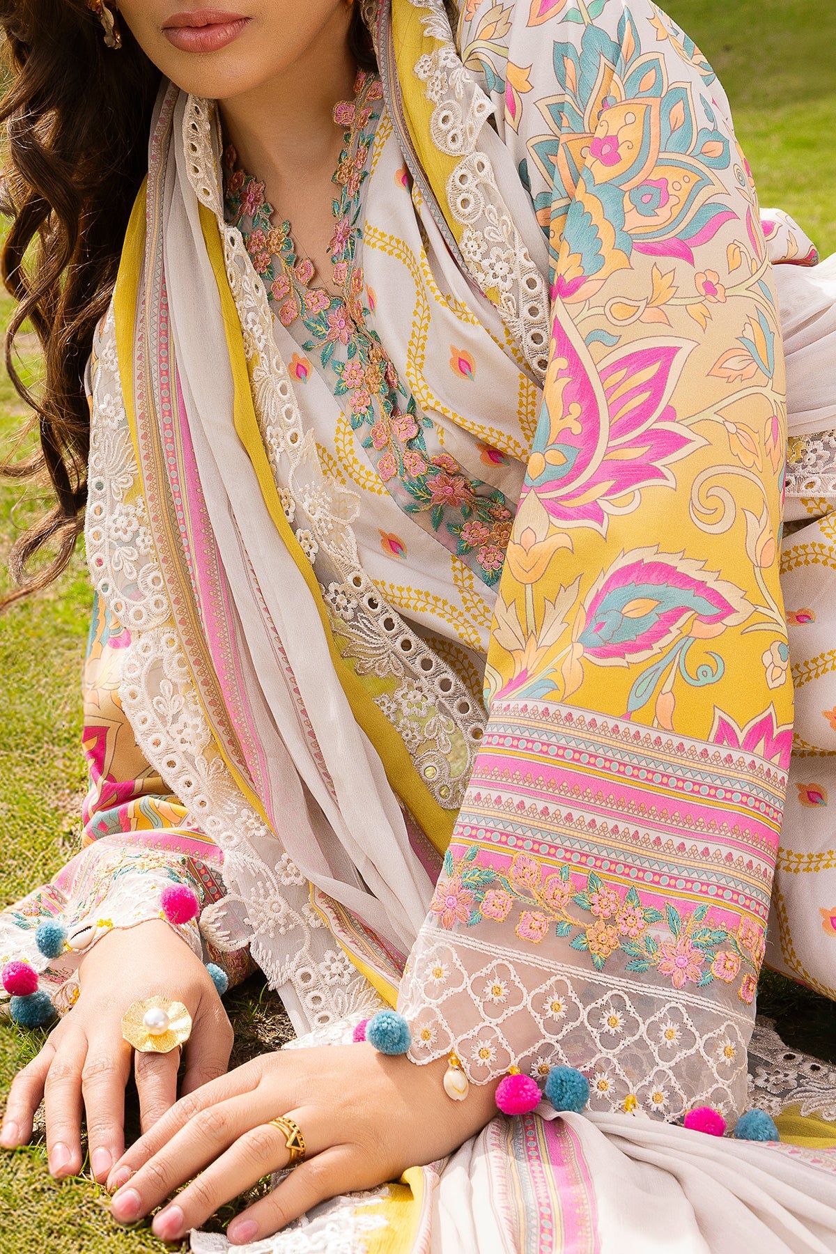 3-PC Unstitched Embroidered Lawn Collection RANG E BAHAR VOL 02 CRB6-10