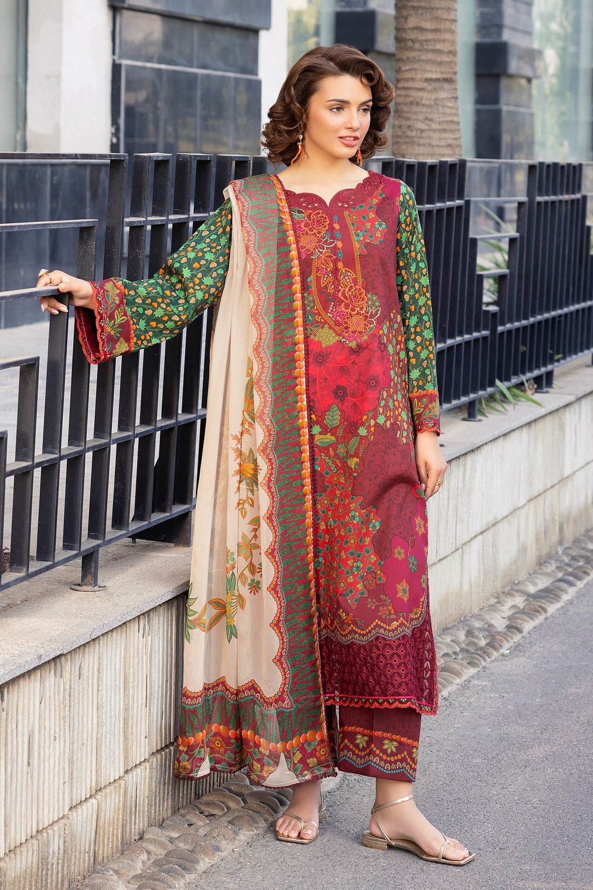 3-PC Unstitched Embroidered Lawn Collection AN6-06
