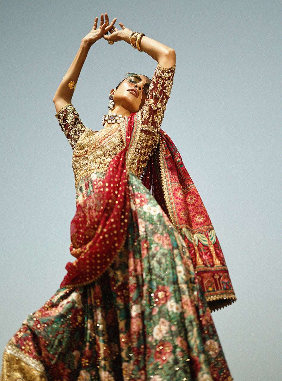 Crimson Scarlet Anarkali