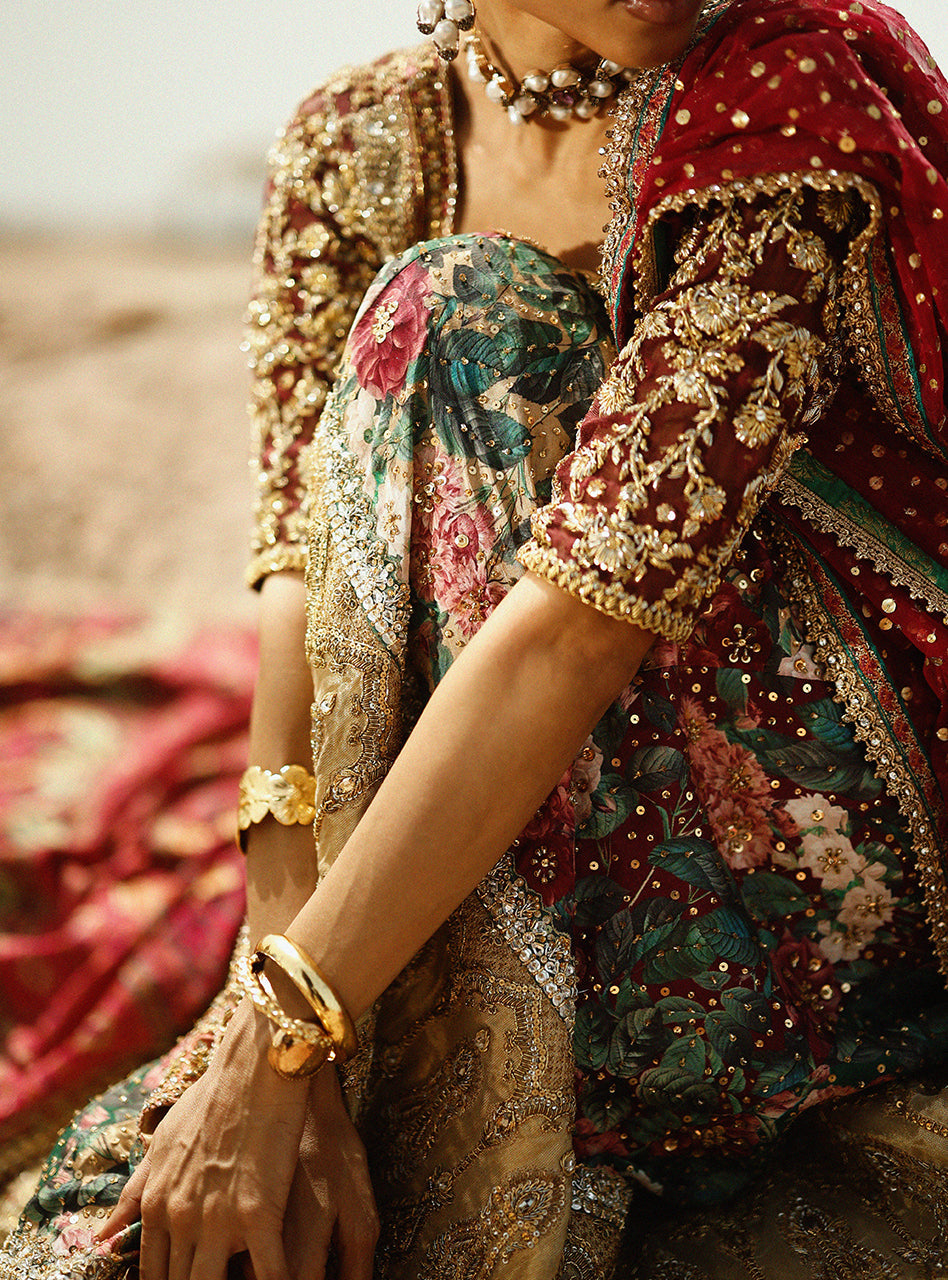 Crimson Scarlet Anarkali