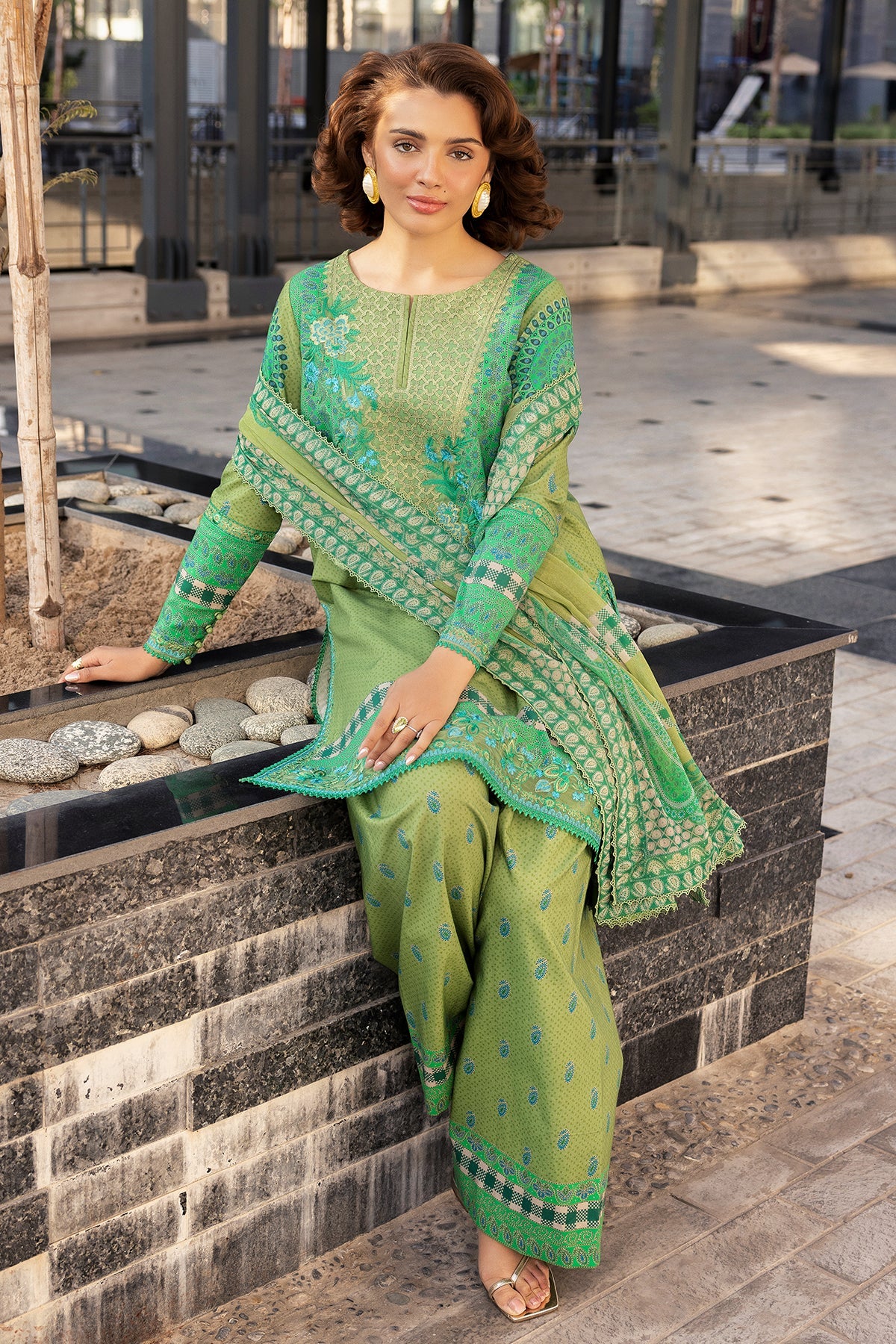 3-PC Unstitched Embroidered Lawn Collection IN6-02