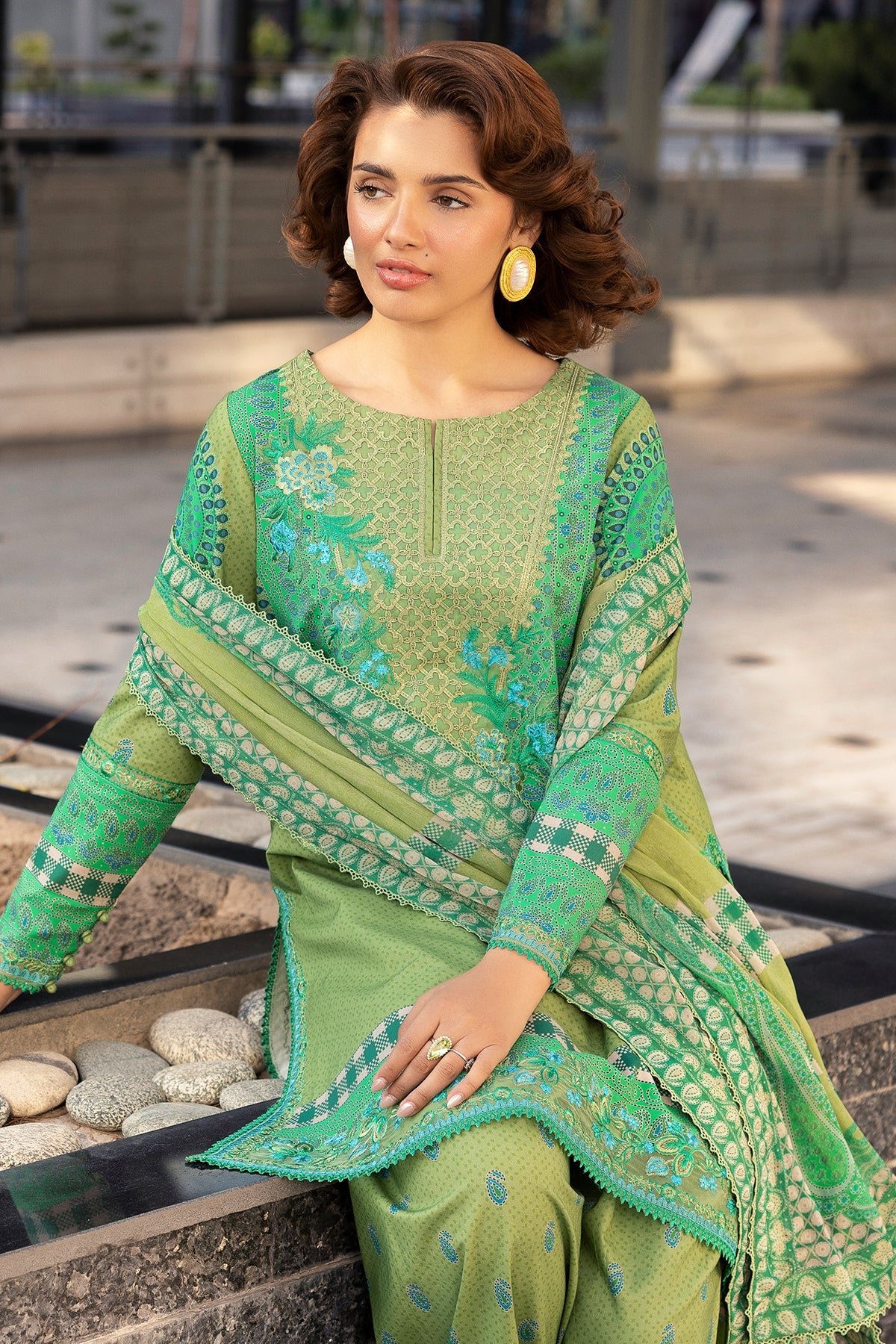 3-PC Unstitched Embroidered Lawn Collection IN6-02