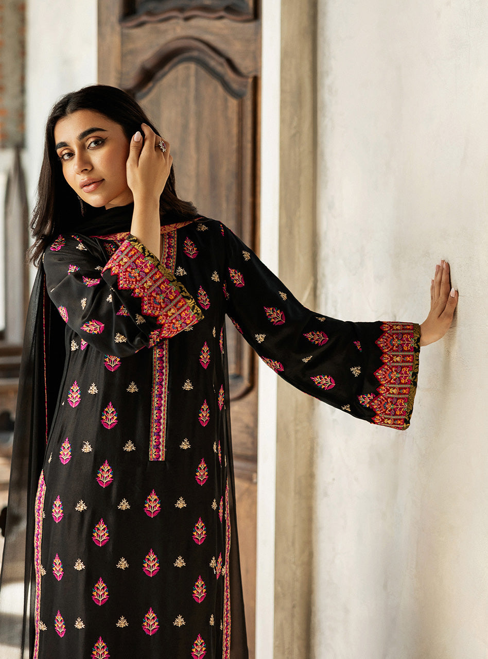 Black Orchid Kashmiri Embroidery