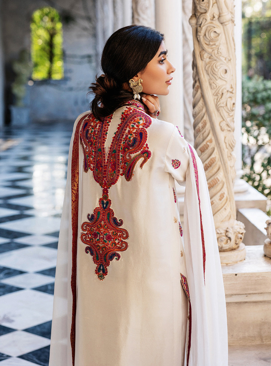 White Orchid Kashmiri Embroidery
