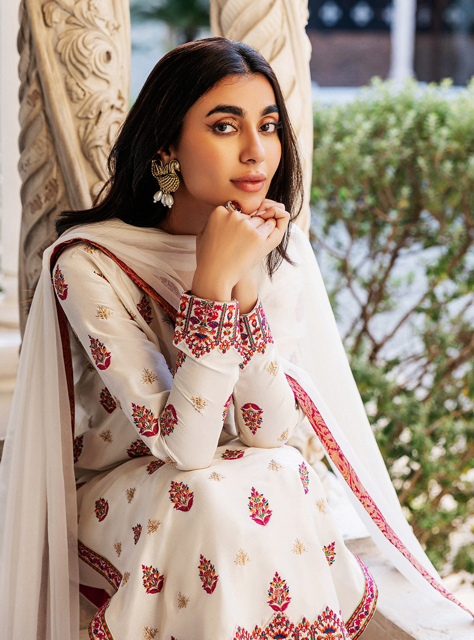 White Orchid Kashmiri Embroidery