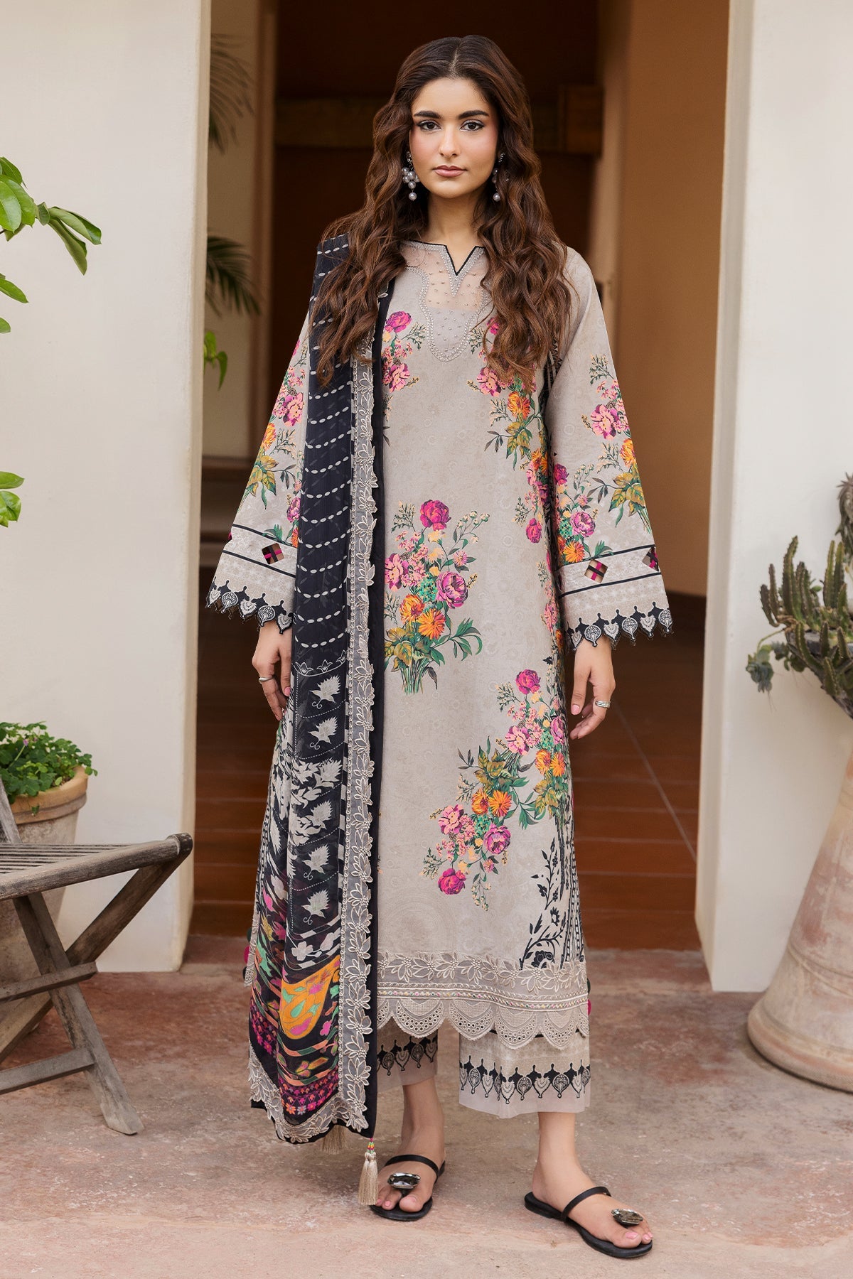 3-PC Unstitched Lawn Collection CAD6-08