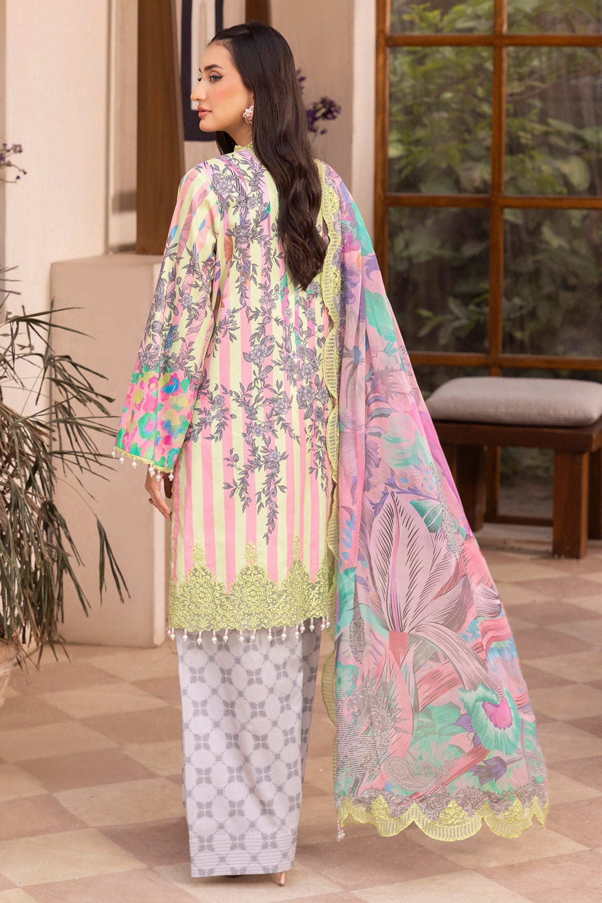 3-PC Unstitched Embroidered Lawn CH6-16