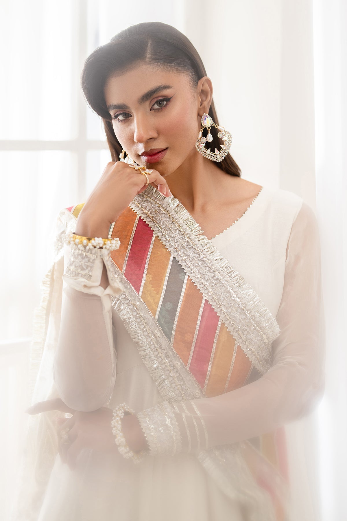 EMBROIDERED CHIFFON PR-1098