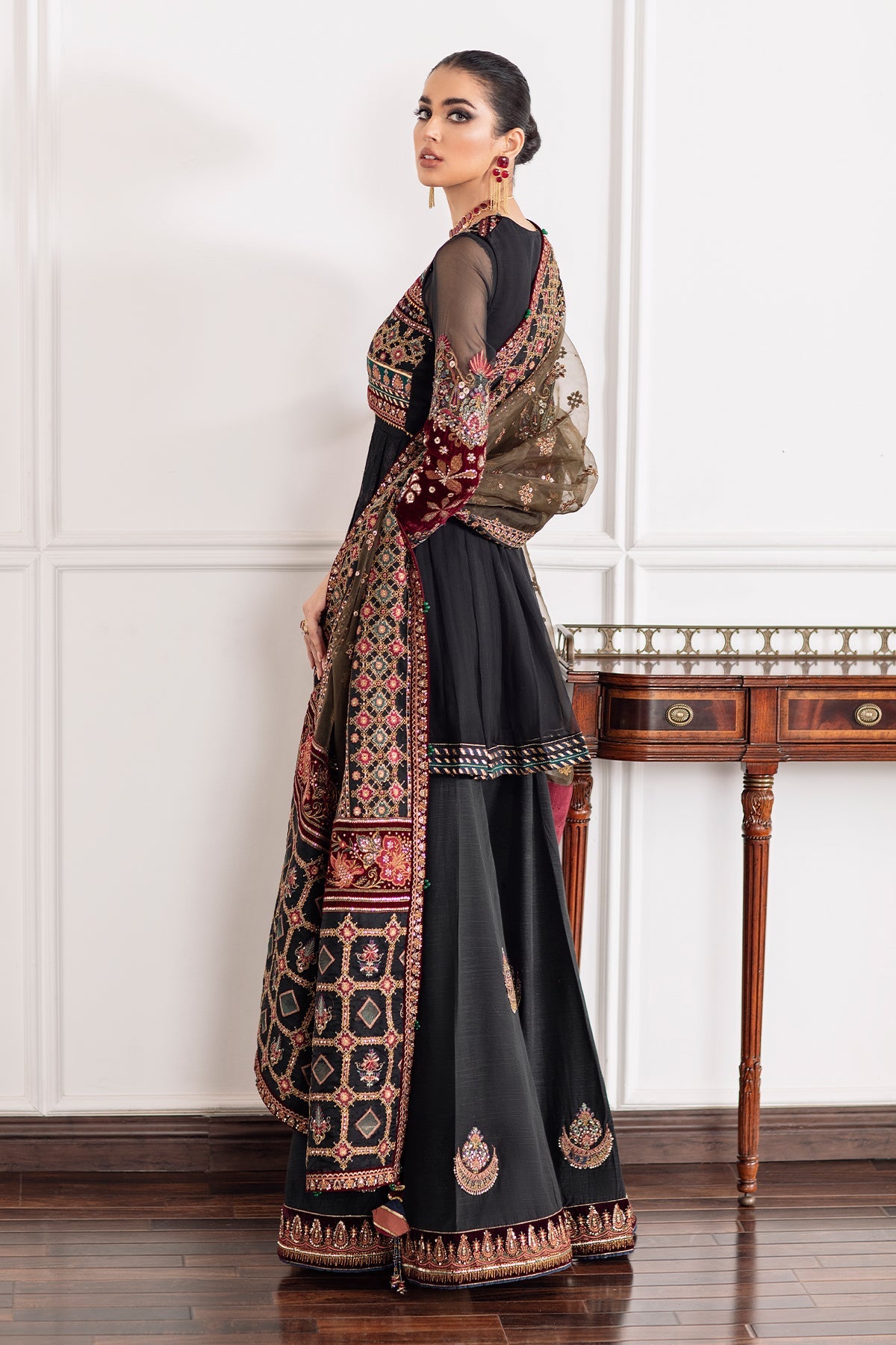 EMBROIDERED CHIFFON CH09-04 STITCHED