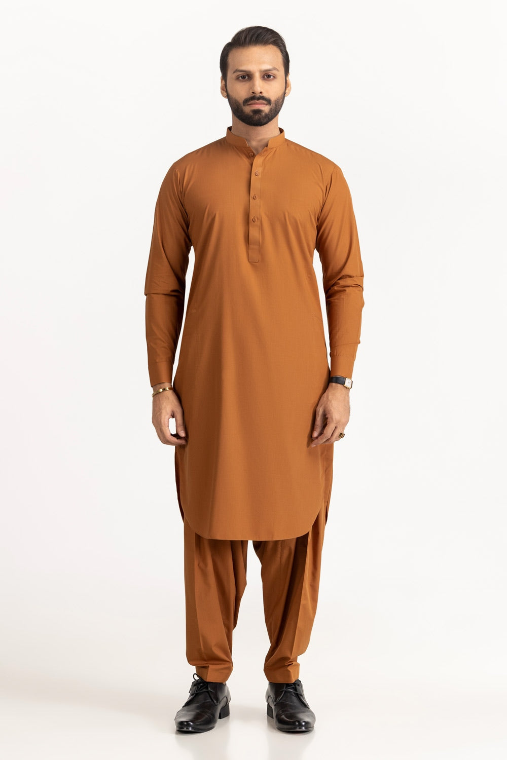 Gini Gold Unstitched Fabric Blended