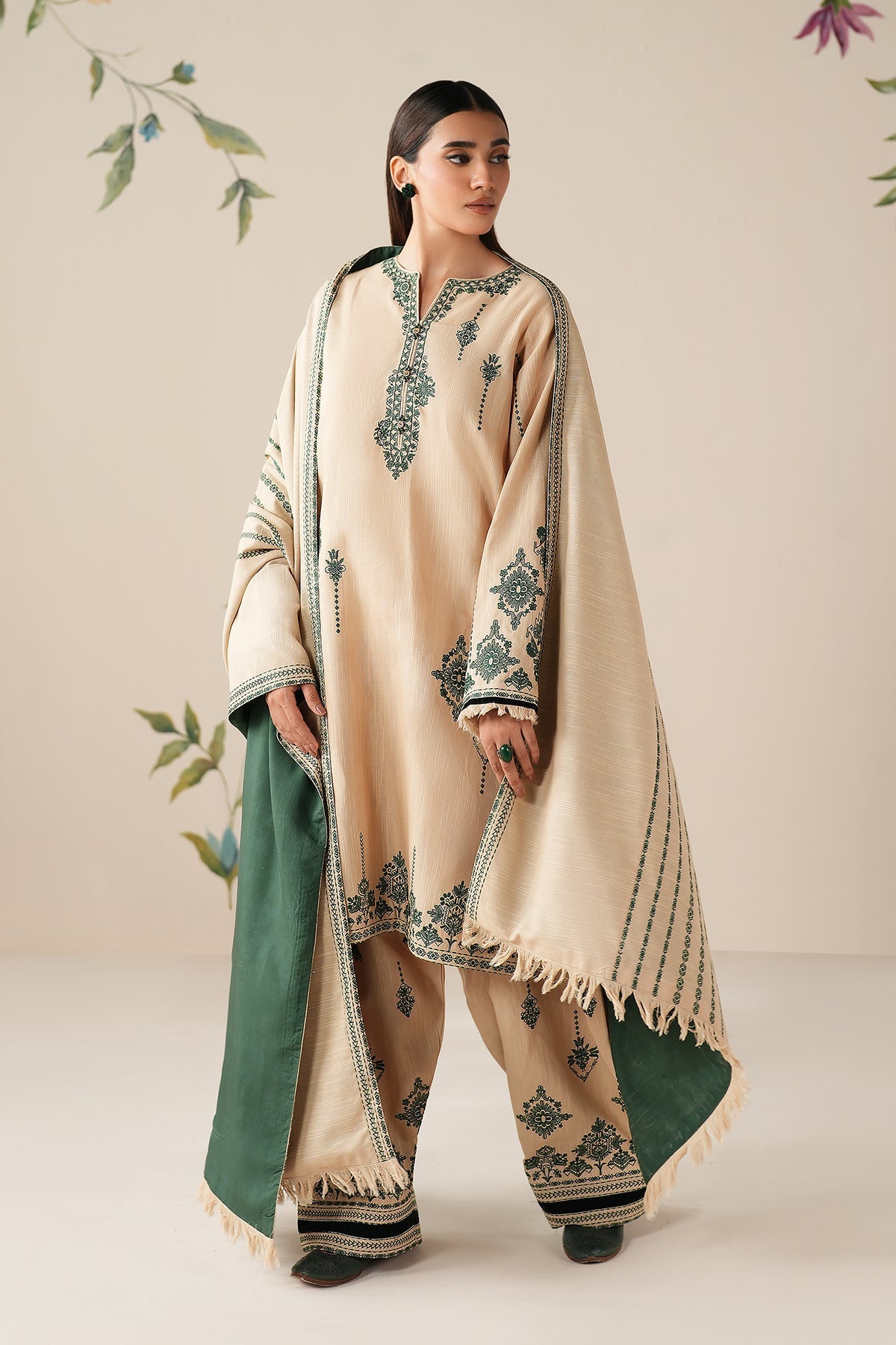 EMBROIDERED KHADDAR UF-4305